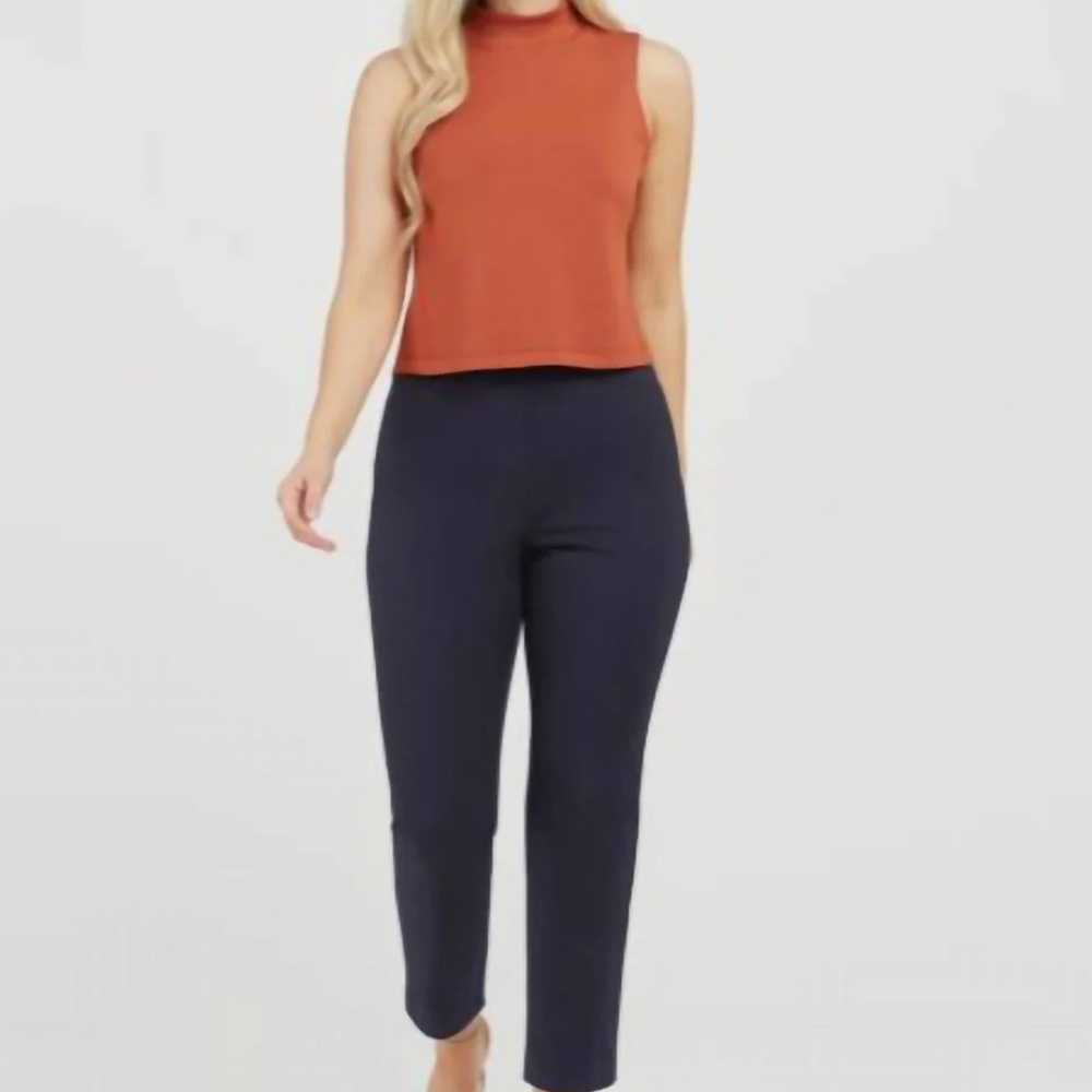 NEW NWT SPANX  Polished Ankle Slim In Navy size L